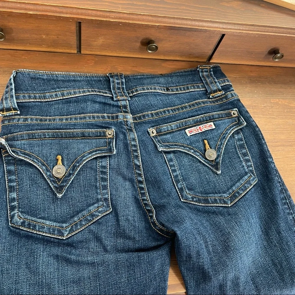 Hudson Women's Palerme Cuffed Dark Denim Jean Shorts Size 25